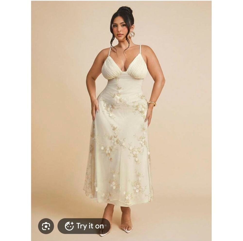 Ethereal Fairy Slip Dress Maxi 4XL Bridal Angel Mesh Wedding Shein Bae Bombshell